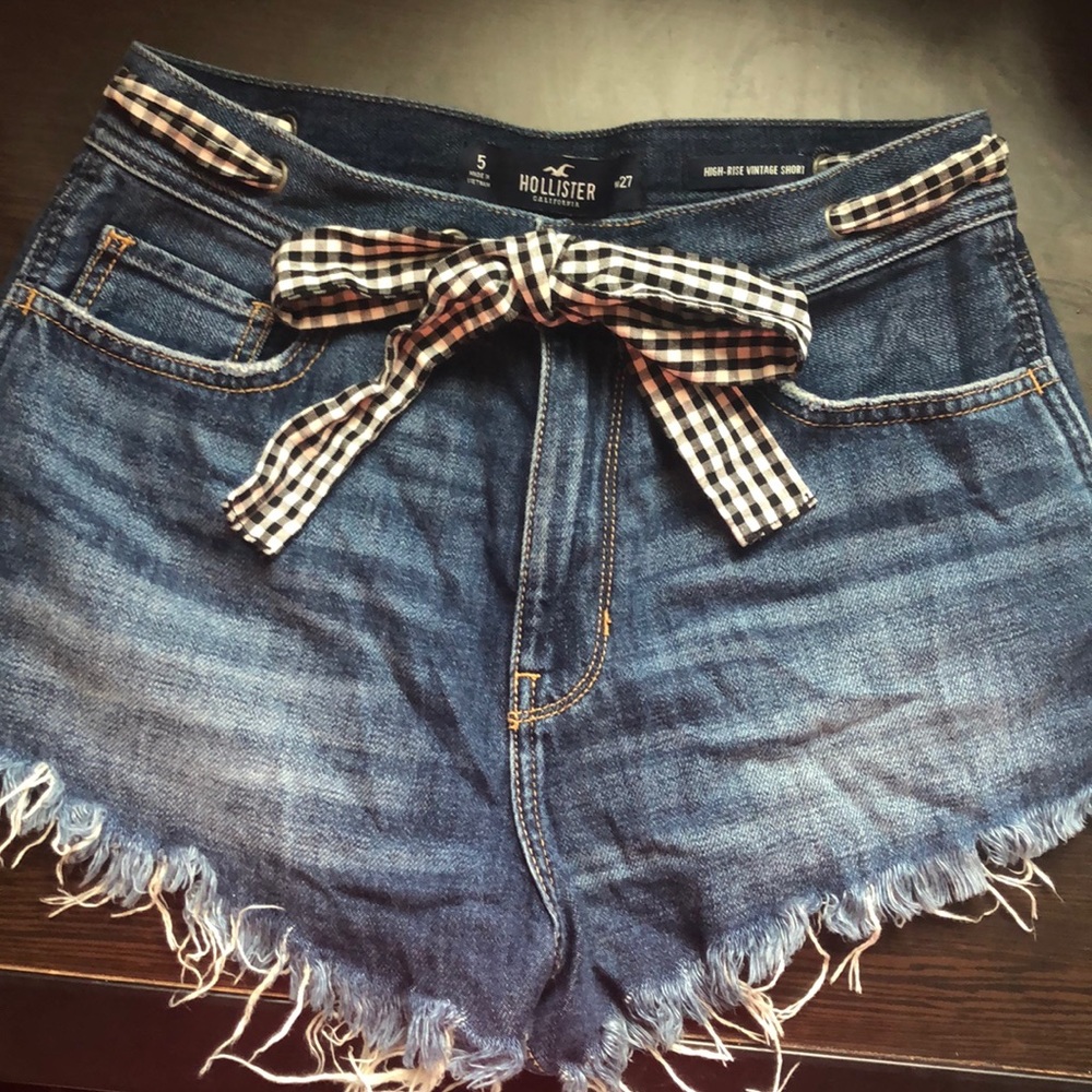 Hollister high rise jean shorts